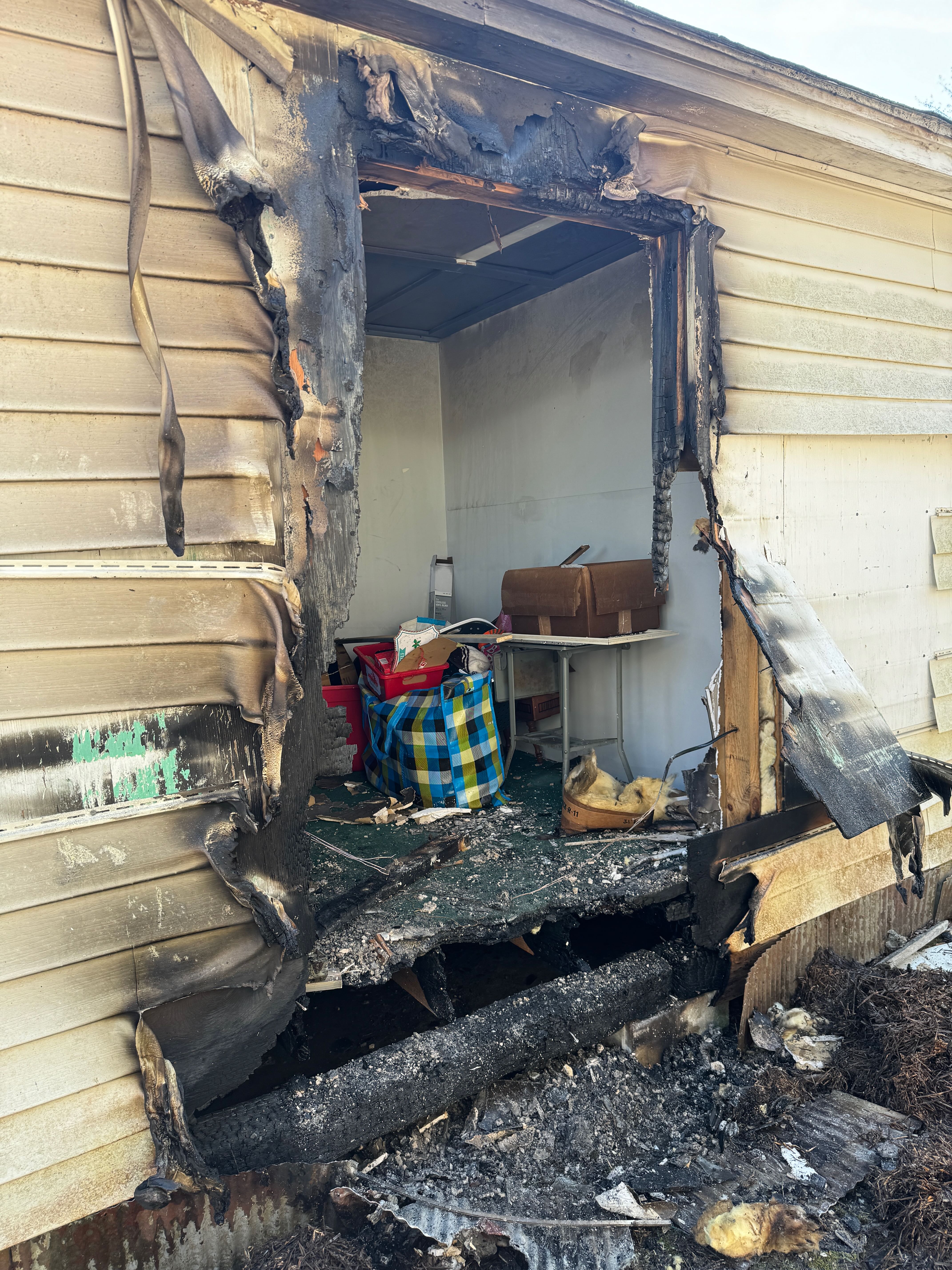 House fire damage on Ticktown Road