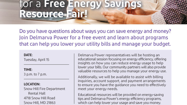 Delmarva Power Energy and Resources Fair Flyer